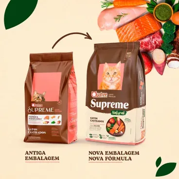 Racao Quatree Supreme Gatos Castrados Salmao nova embalagem-03